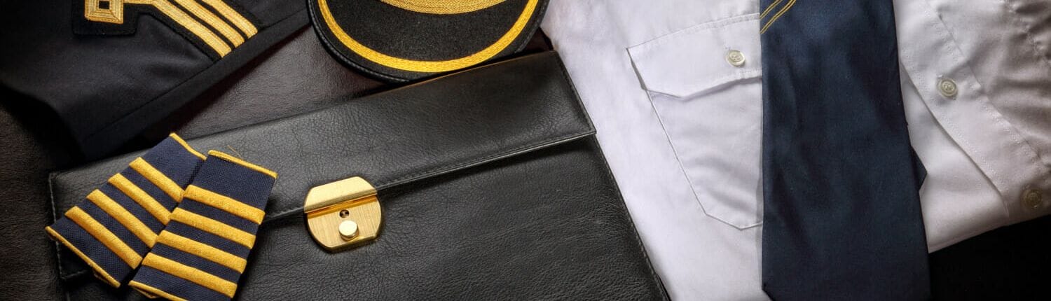 Why do airline pilots wear a uniform? What does the uniform consist of?